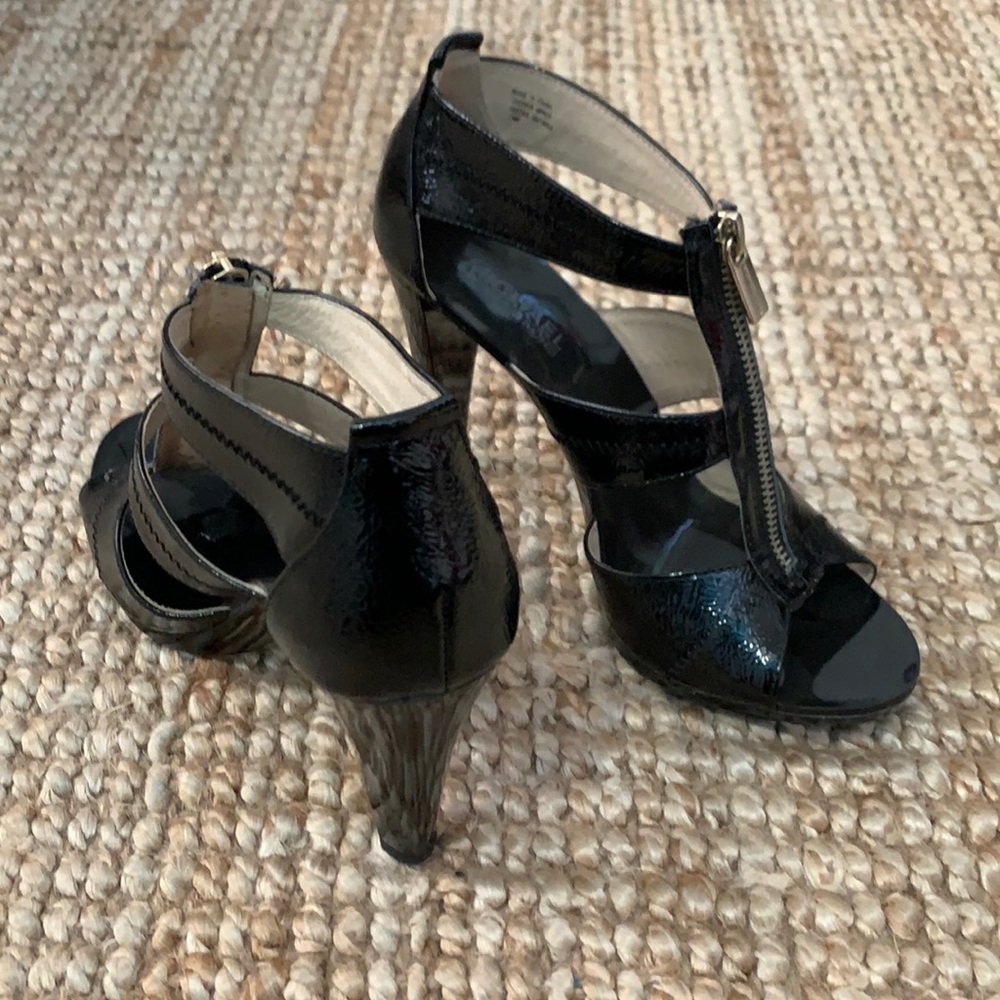 Michael Kors Berkley Zipper Heels in Black